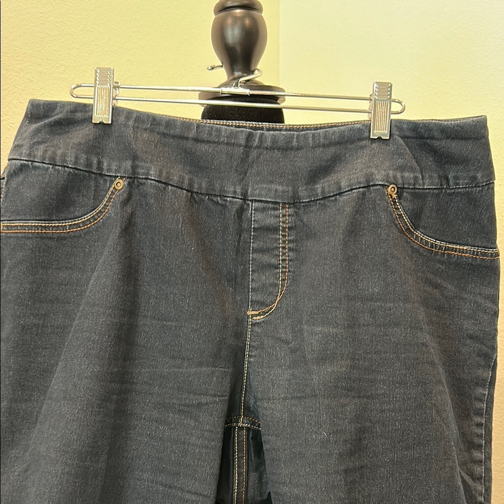Peck & Peck Dark Blue Jean Stretch Denim Shorts - Picture 7 of 9